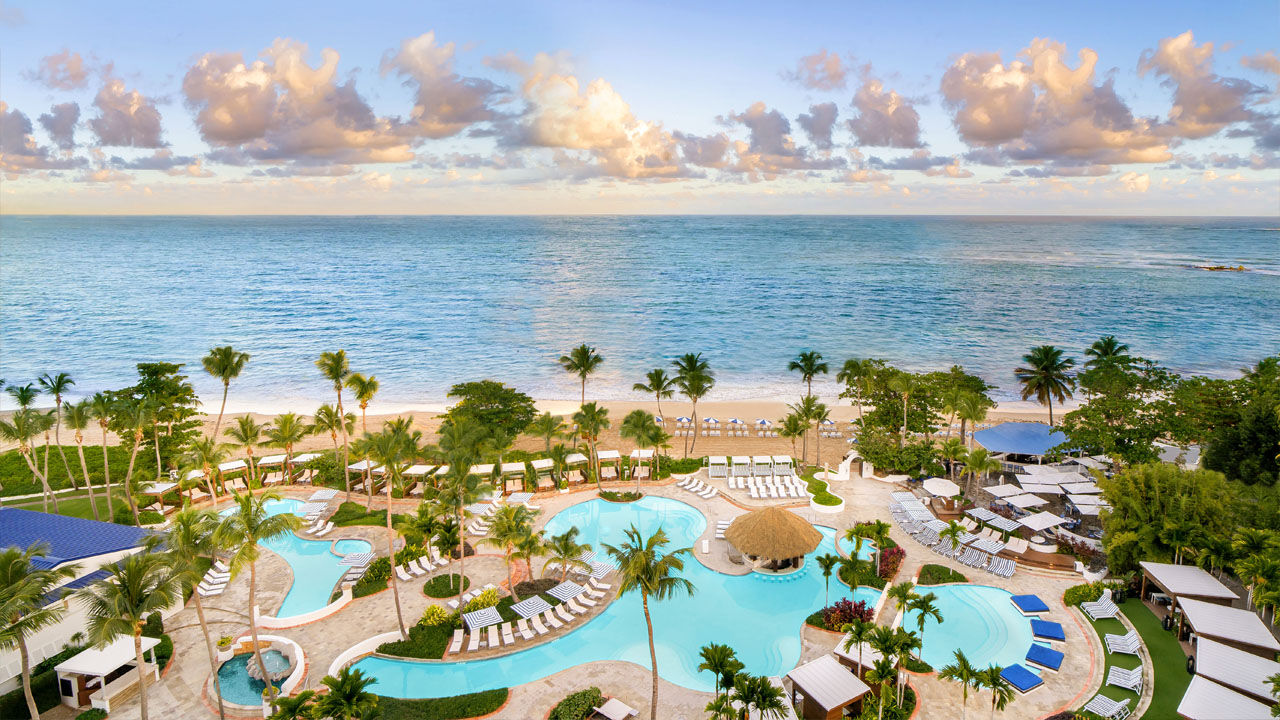 Fairmont El San Juan Hotel is located on Isla Verde Beach.