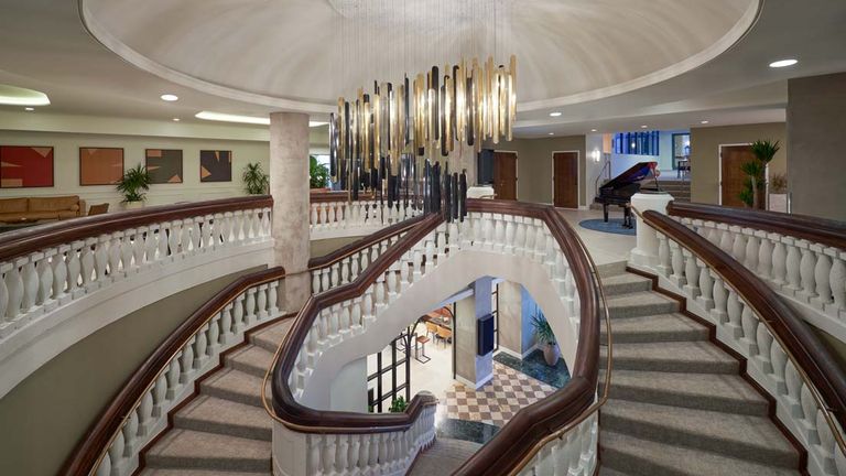 The lobby of Hotel Rumbao