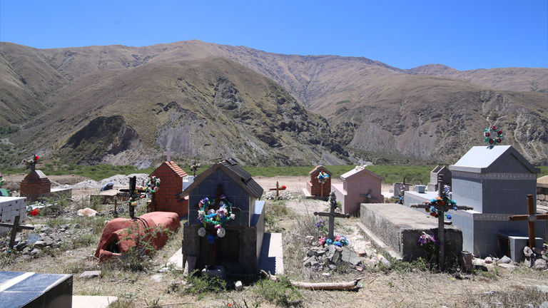 A cemetery in Jujuy Province in northwest Argentina