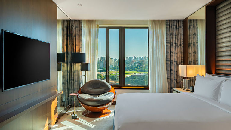 Stay at the new JW Marriott Hotel Sao Paulo, located just outside the city center. Stay at the new JW Marriott Hotel Sao Paulo, located just outside the city center.