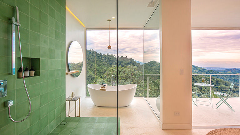 Luxury Lofts feature deep, freestanding tubs and impressive views.