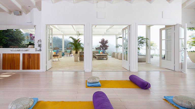 The Retreat’s yoga studio hosts complimentary classes.