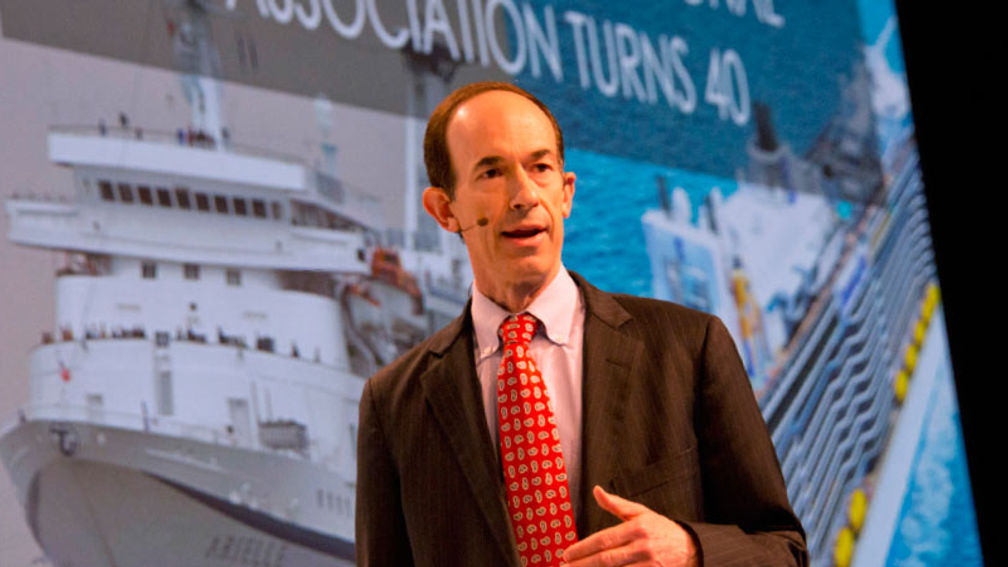 Adam Goldstein, chairman of Cruise Lines International Association, delivered the opening address. // © 2015 Andy Newman/Cruise Shipping Miami/HO 2