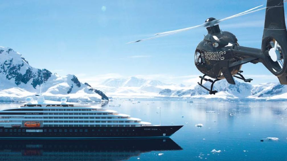 The Scenic Eclipse features a helicopter. // © 2016 Scenic 2