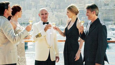 Guests and Captain with champagne // © 2013 Silversea Cruises 2