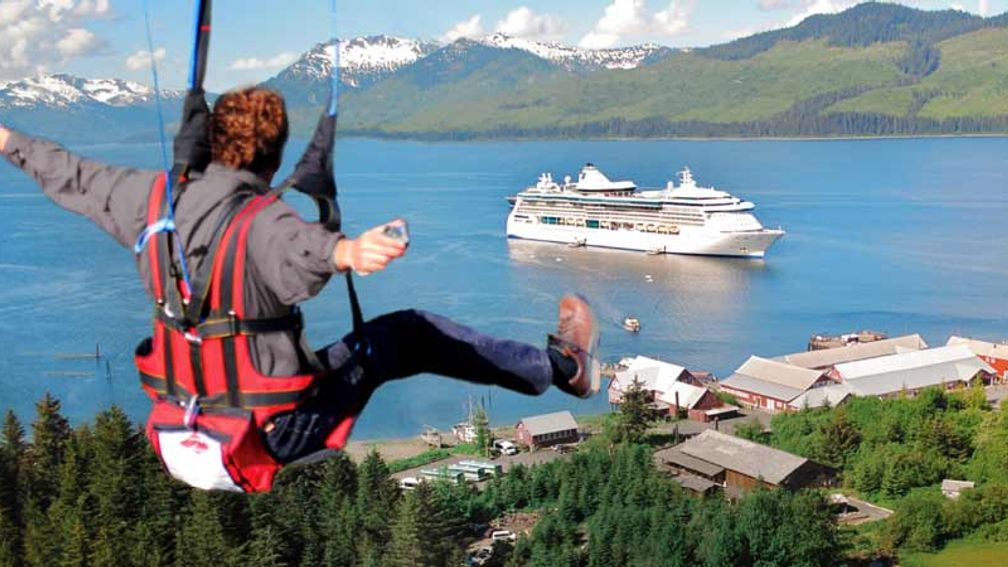 At 5,300 feet long, ZipRider is one of the largest ziplines in the world. // © 2014 Icy Strait Point 2