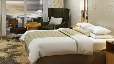 Azamara’s redesign focuses on authentic materials and contrasting textures. // © 2015 Azamara Club Cruises
