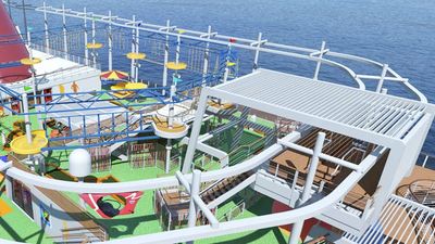 SportSquare on Carnival Vista will offer a ropes course, basketball, putting greens and more. // © 2015 Carnival Cruise Lines