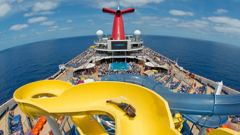 Carnival Sunrise will feature new amenities such as a waterpark, waterslides, a children’s splash zone and a SportSquare.