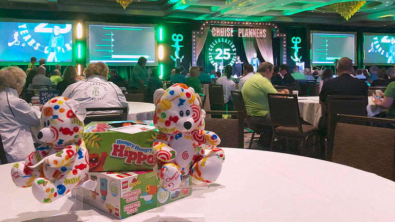A Carnival Cruise Line centerpiece of toy donations benefited the Urban League of Broward County in Fort Lauderdale, Fla.