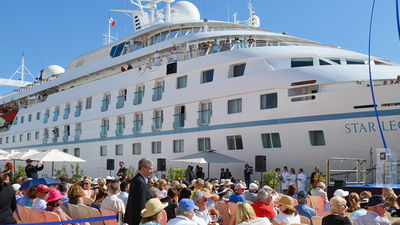 Windstar Cruises’ christening ceremony of the 212-passenger Star Legend // © 2015 Windstar Cruises