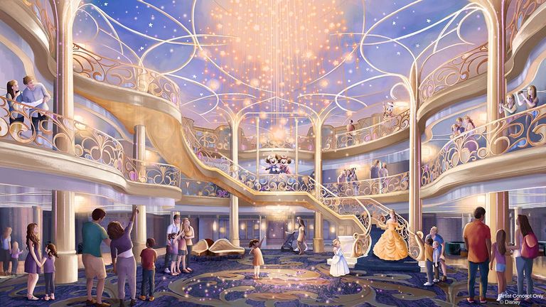 The inspiration for Wish’s atrium comes from “the beauty of an enchanted fairytale.”
