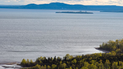 From Mackinac Island, Haimark’s The Saint Laurent sails on Lake Superior. // © 2015 iStock