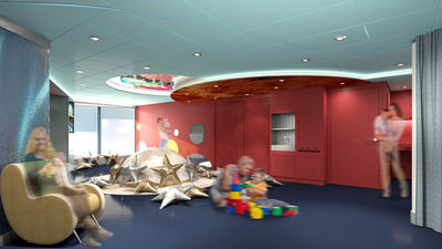 The Chicco Baby Club is fully staffed and equipped to care for MSC’s youngest guests.