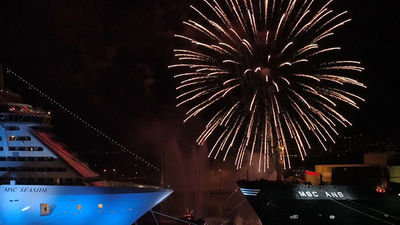 December’s inauguration of MSC Seaside in Miami was attended by travel advisors, media, dignitaries and several celebrities. // © 2018 MSC Cruises