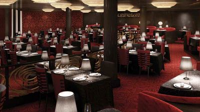 At the Supper Club, Cabaret-style theater performances entertain diners. // © 2015 Norwegian Cruise Line