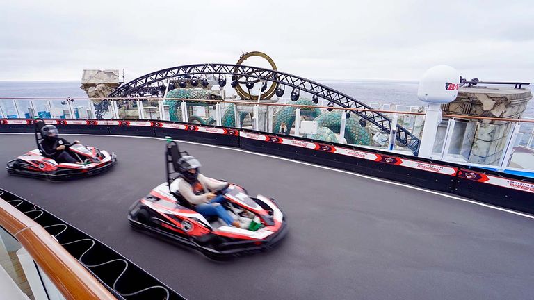 The Encore Speedway has been expanded onboard Encore.