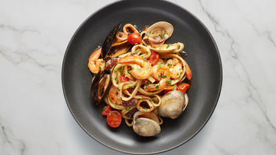Guests onboard Prima can indulge by ordering Sorrento-style scialatelli pasta.