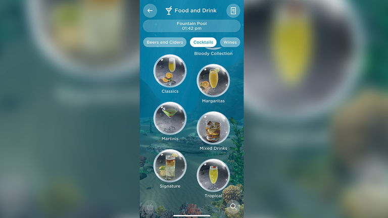 OceanNow allows clients to order food and drinks on-demand.