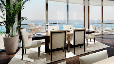 The line’s first of three 298-passenger yachts will launch in 2019. // © 2018 The Ritz-Carlton Yacht Collection