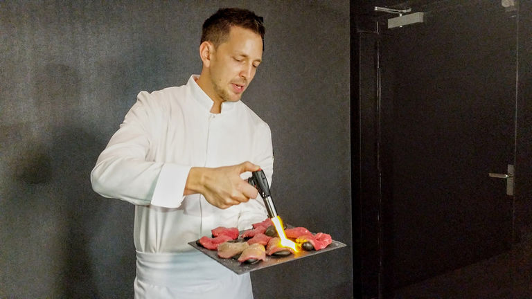 Executive chef Tom Goetter oversees the cuisine on Eclipse.