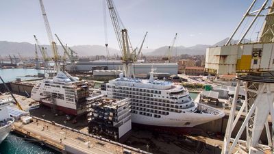 From March 10-11 at the Fincantieri shipyard in Palermo, Sicily, the 36,009-ton Silver Spirit was dissected, and a new midsection was inserted.