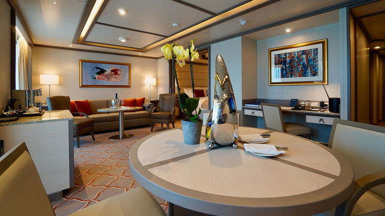 Silver Suites feature a separate living and dining room.