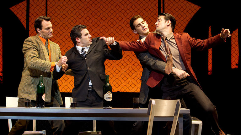 Onboard entertainment includes a production of “Jersey Boys.”