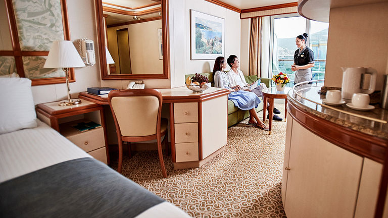 There’s a range of stateroom categories to choose from.