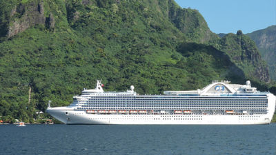 Emerald Princess sailed from Los Angeles to the South Pacific.