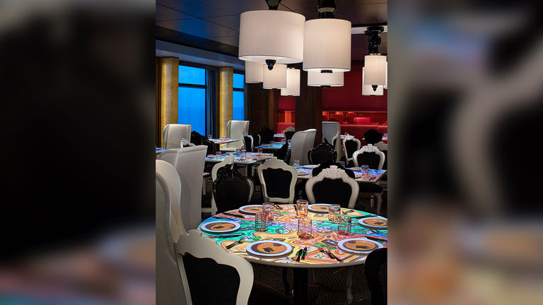 At Qsine, passengers enjoy an unusual dining experience.