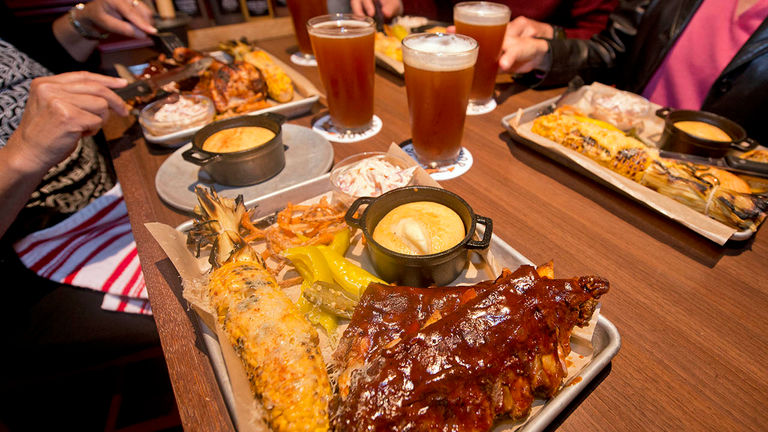 Get your fill of Southern fare at Guy’s Pig & Anchor Smokehouse Brewhouse.