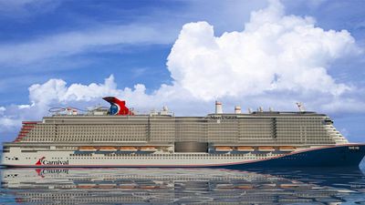 A rendering of Carnival's upcoming new Mardi Gras ship