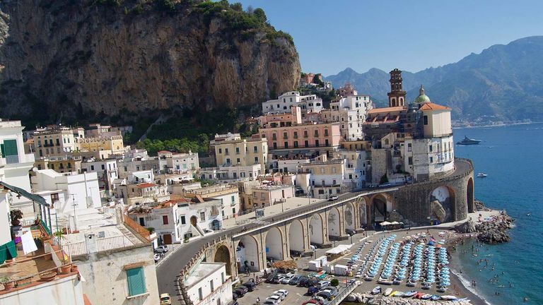 The winding streets of Atrani can be fun to explore after a trip to the beach.