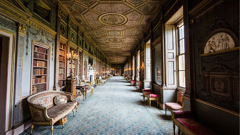 Guests can visit impressive interior spaces at Syon House in Greater London.