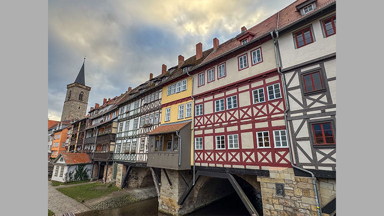 The Merchants’ Bridge is a must-see in Erfurt.