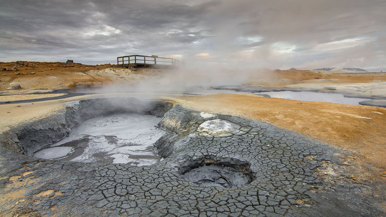 Experience one of Iceland’s geothermal vents at Hverir, a steamy “Game of Thrones” location.