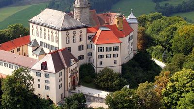 When driving, make sure to carve out some time to see the historic Baldern Castle.