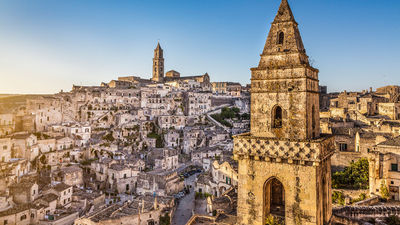 Matera, Italy, is known for structures hewn from rock.