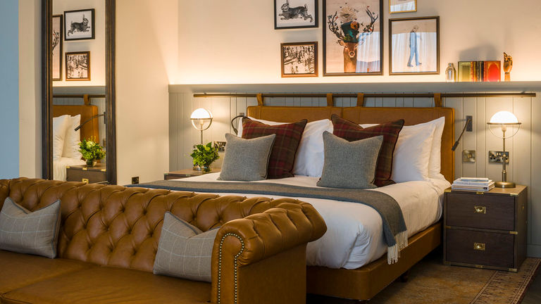 Guestrooms are full of character.