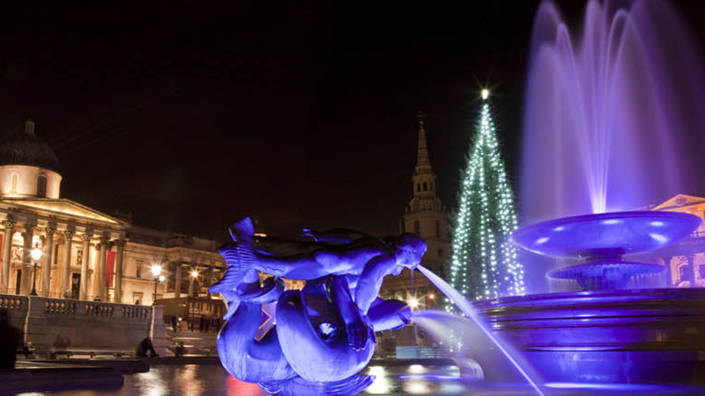 London attractions that get in the Christmas spirit include Trafalgar Square and the Natural History Museum. // © 2013 Thinkstock F