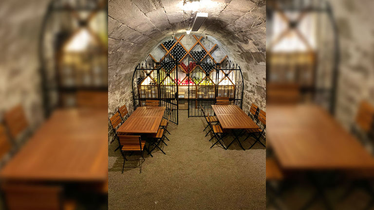 Rokusfalvy’s tasting room has an Old World atmosphere.