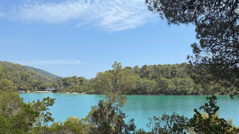 Mljet National Park’s lakes are a spectacular aquamarine color.