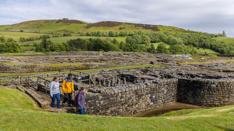 Visitors to Vindolanda can look over the shoulders of archeologists and see what they bring out of the ground.
