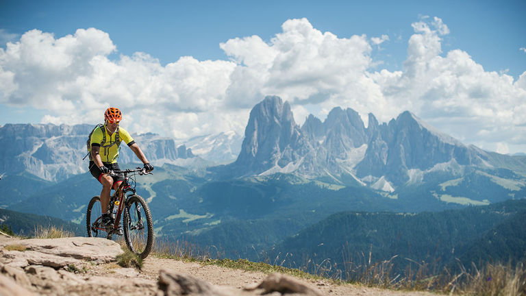 E-biking is a great way to explore Alpe di Siusi.