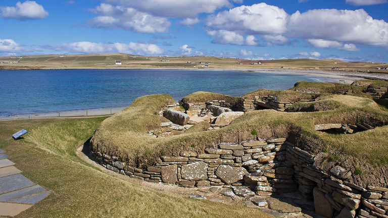 Skara Brae, considered the “Pompeii of the U.K.” is located in Mainland Orkney.