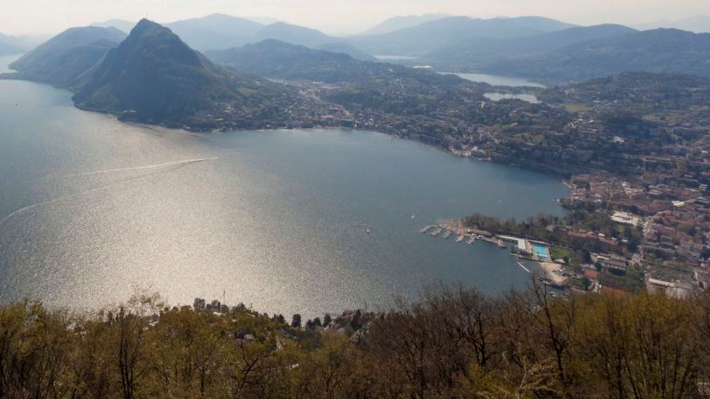 Ticino’s Lake Lugano in southern Switzerland has a Mediterranean vibe. // © 2013 Thinkstock F