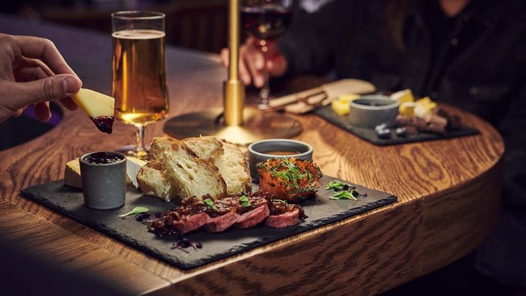 The Sky Lagoon serves local foods.