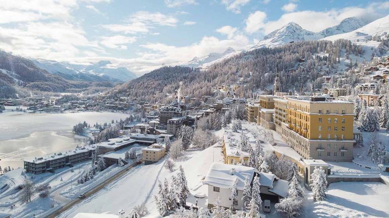 Kulm Hotel is a popular apres-ski spot in St. Moritz.