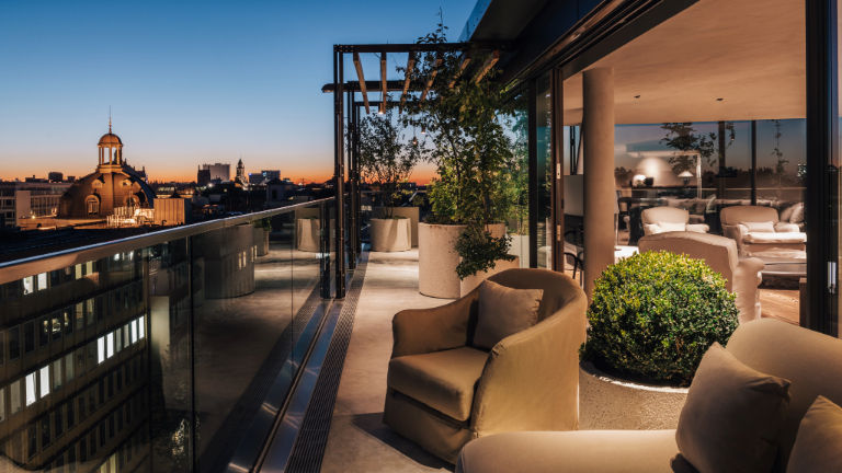 The Penthouse Garden Suite covers the entire eighth floor.